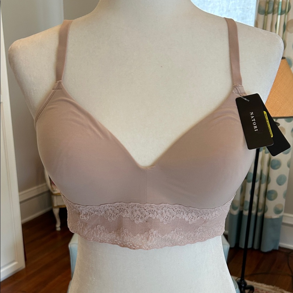 Natori Women's Soft Lace Bralette - Lt. Mocha NWT!!